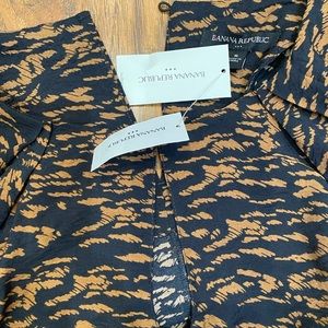 Banana Republic woman belted mini leopard dress